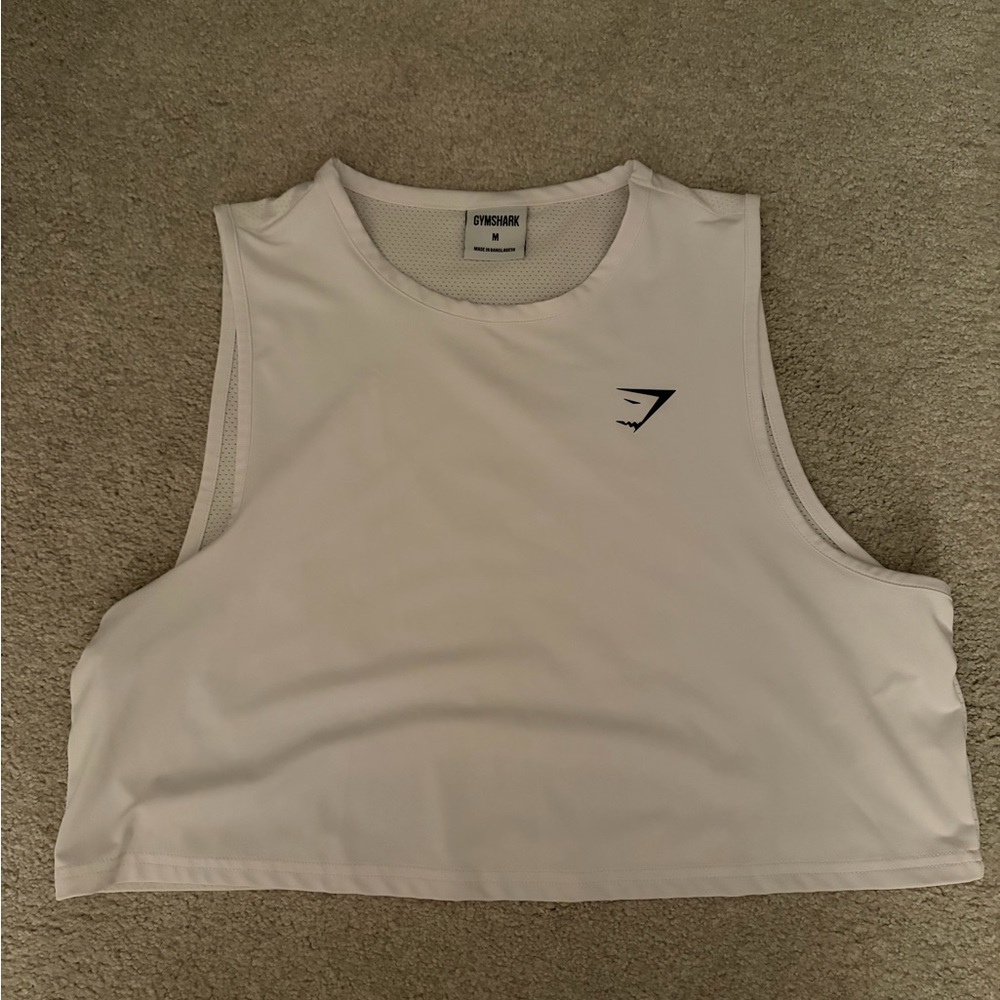 Gymshark White Muscle Tee